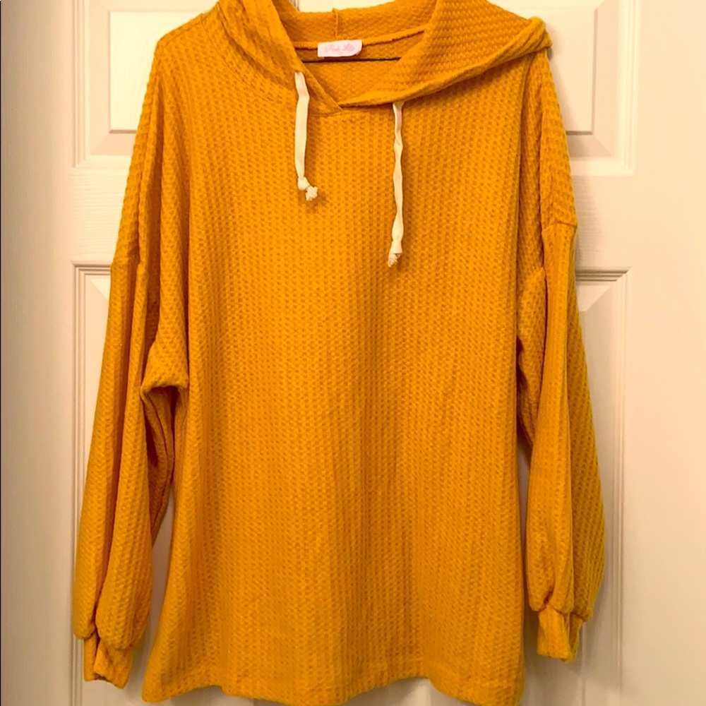LOOK FOR INSPIRATION MUSTARD PULLOVER